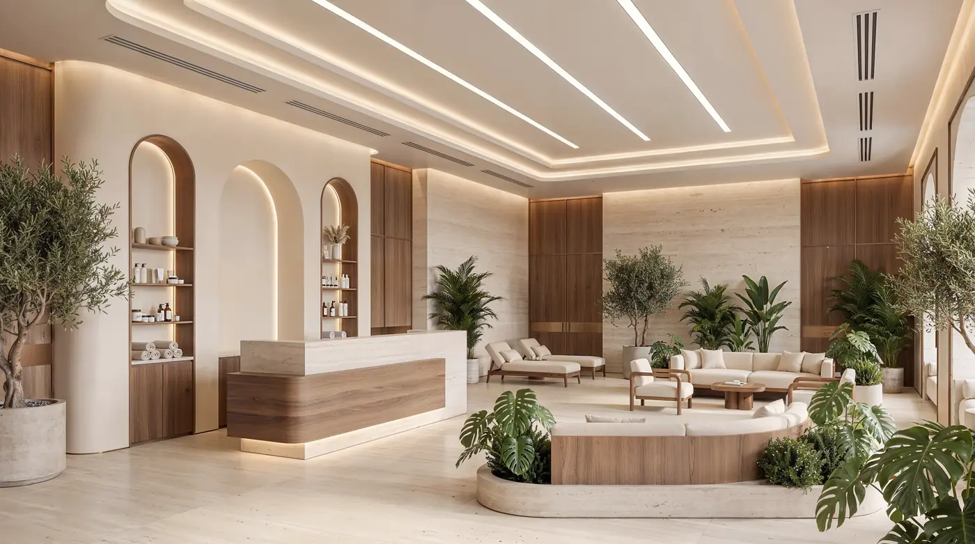 Relaxation lounges and spa boutique